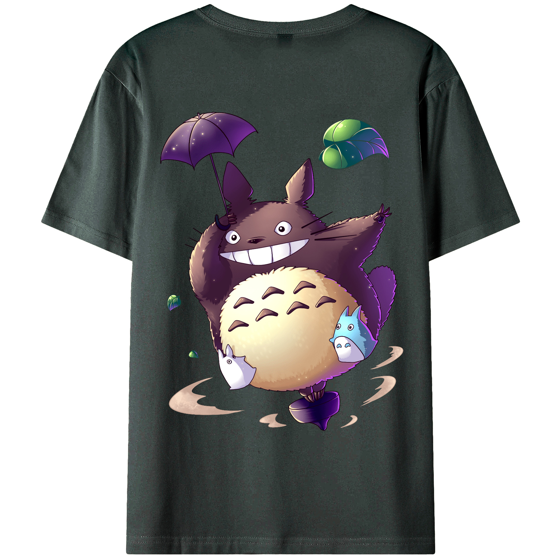 （画像用） となりのトトロ 草壁メイ 草壁サツキ My Neighbor Totoro Satsuki Kusakabe Mei Kusakabe 綿100％ メンズ半袖Tシャツ（バックプリント） 通気性